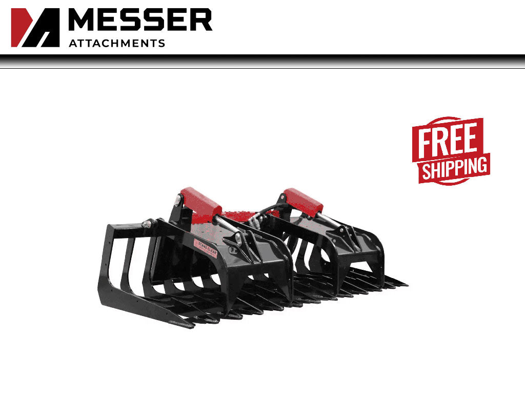 Messer brush grapple for skid steer