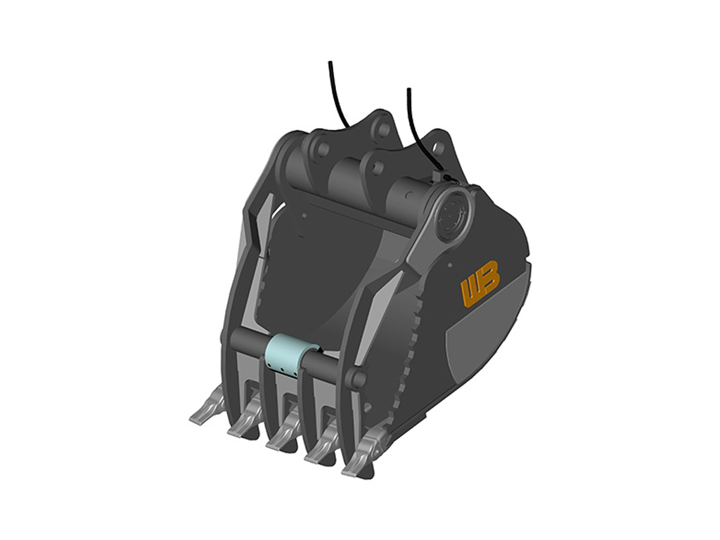 WERK BRAU Hydra-Clamp Bucket & rake for 14,000 - 25,000 lbs. Backhoes