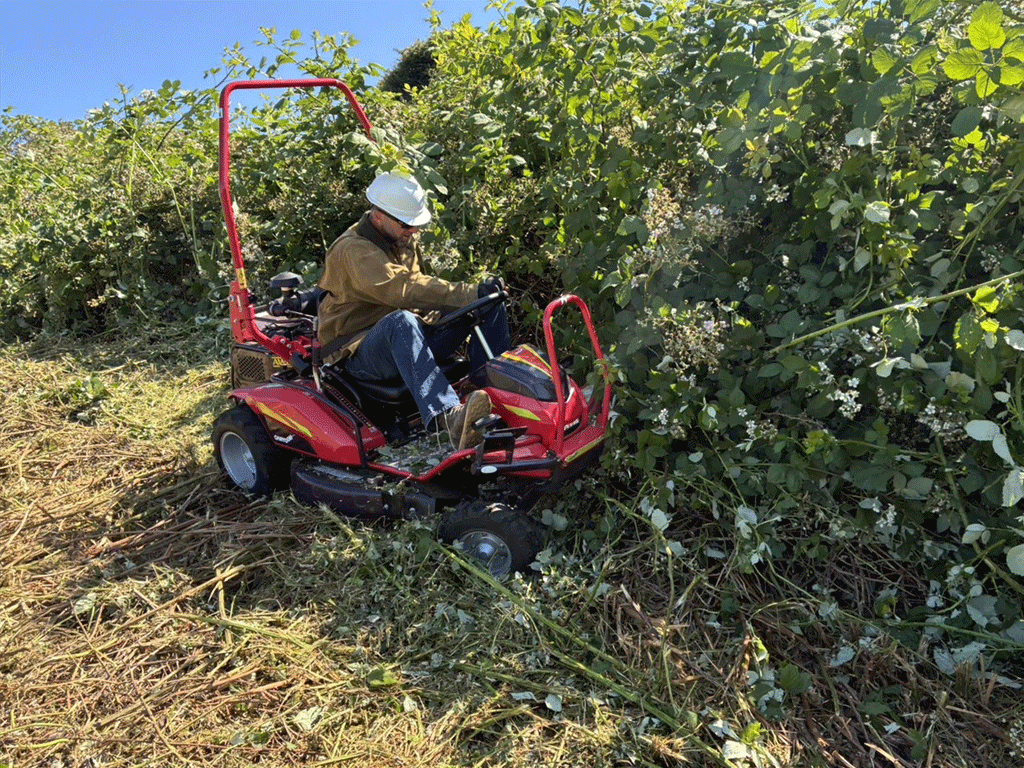 Canycom CMX2414 Ride-On Brush Cutter | 22 HP Honda 4WD Brush Mower for Heavy-Duty Land Clearing