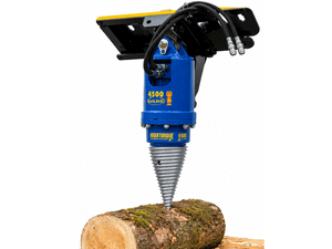 Auger Torque Log Splitter for Excavators & Skid Steers | Cone Log Splitter