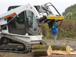 Auger Torque Log Splitter for Excavators & Skid Steers | Cone Log Splitter