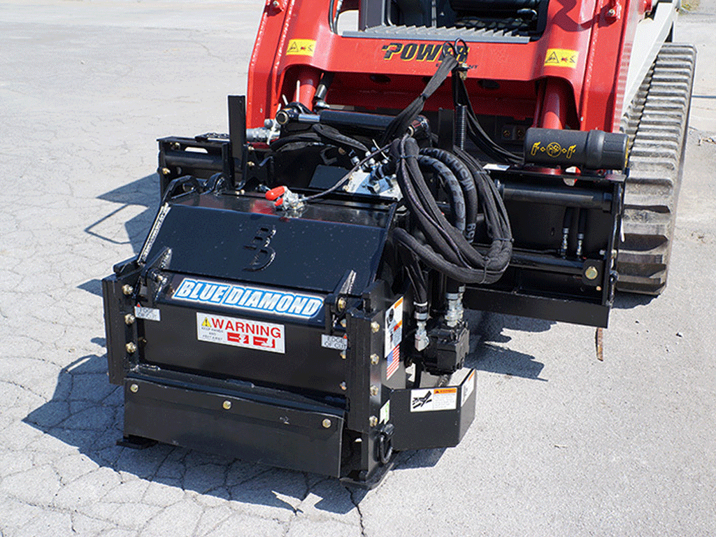 BLUE DIAMOND High Flow Cold Planer for Skid Steer 16" to 30" wide