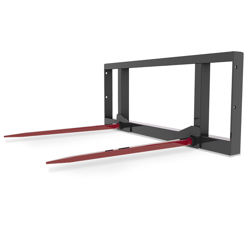 HLA Double Prong Bale Spear for Skid Steer