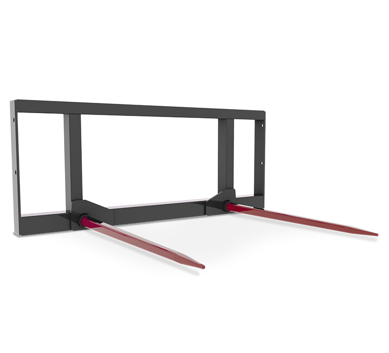 HLA Double Prong Bale Spear for Skid Steer