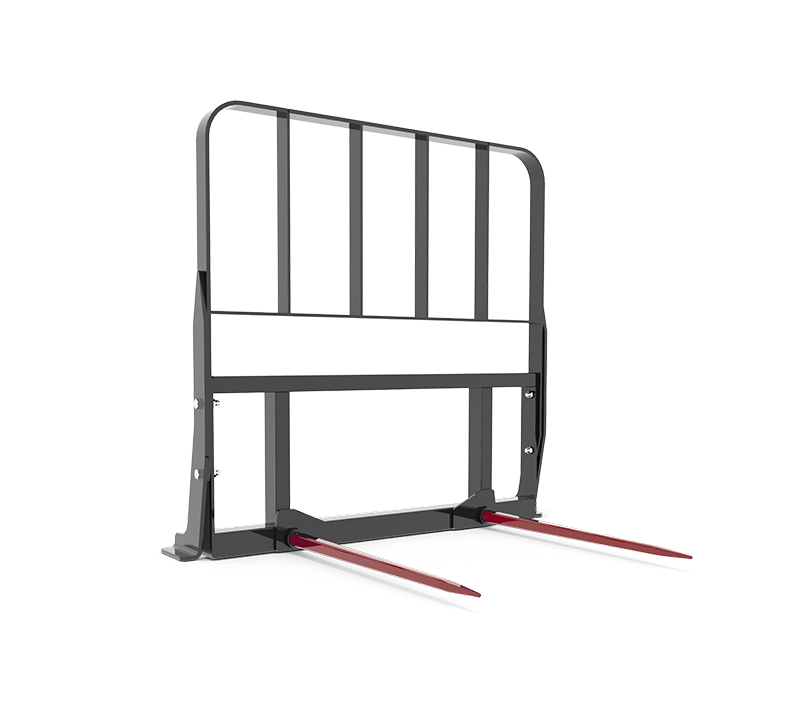 HLA Double Prong Bale Spear With Guard for Skid Steer
