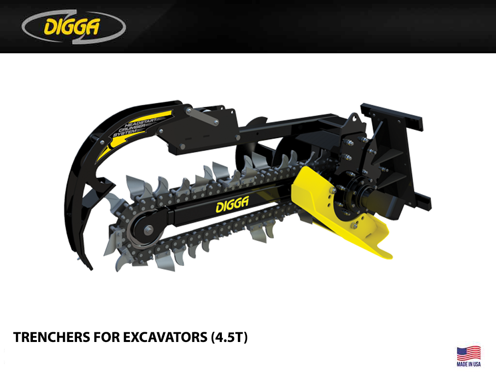 DIGGA Bigfoot Trencher For Excavators up to 4.5T (4FT)