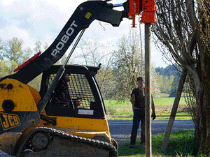 ETERRA Skid Steer PDX-1000 Post Driver Attachment