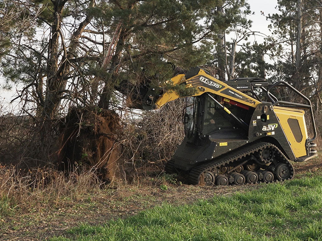 VIRNIG Digging tree puller for skid steer