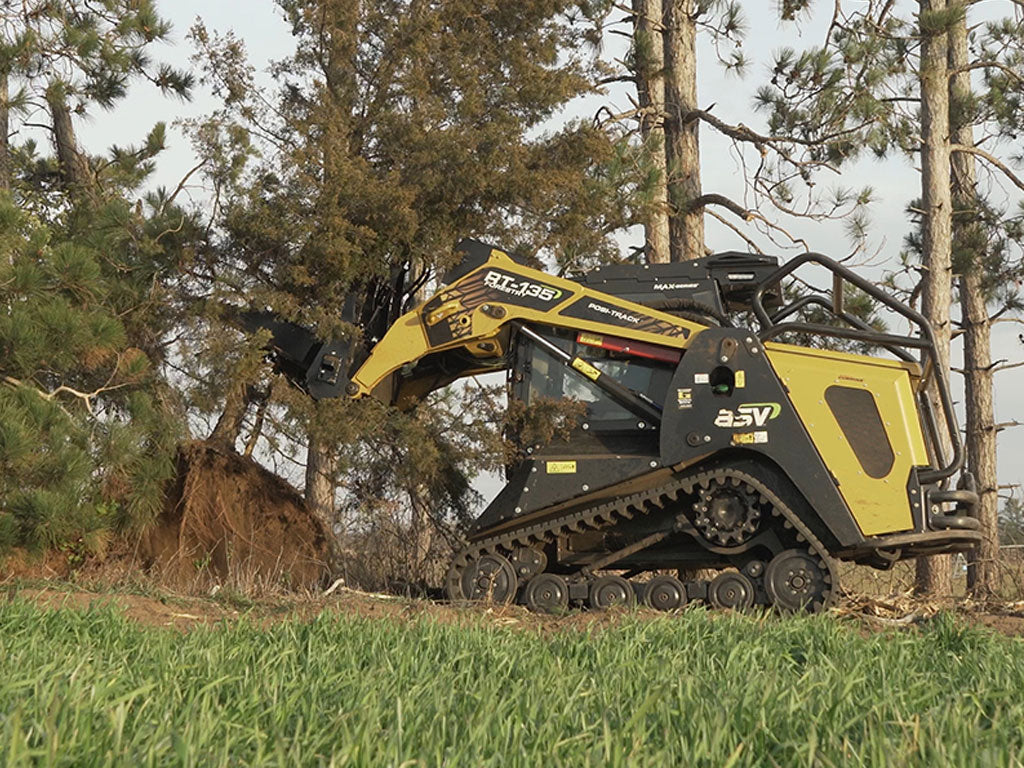 VIRNIG Digging tree puller for skid steer