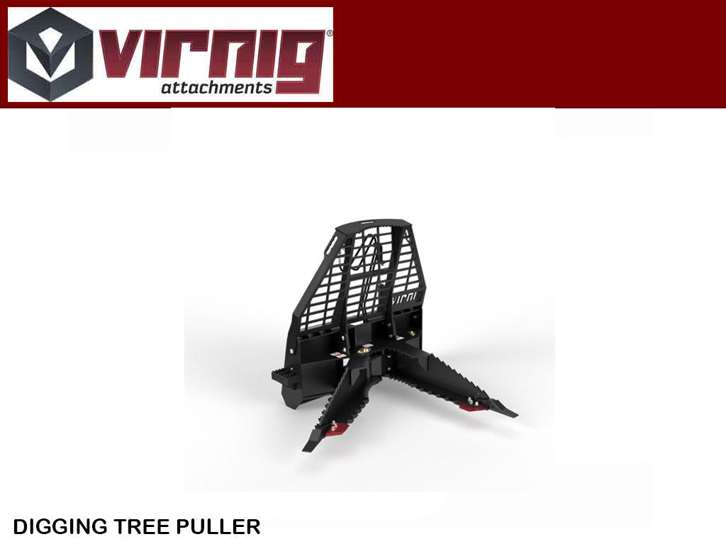 VIRNIG Digging tree puller for skid steer