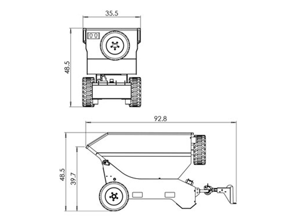 Baumalight DW51QT Trailer Dumper | Tow-Behind Mini Dumper