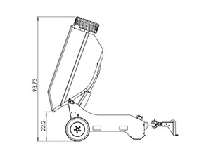 Baumalight DW51QT Trailer Dumper | Tow-Behind Mini Dumper