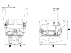 ENGCON EC226 tiltrotator coupler for 41900 to 57300 lbs. excavators