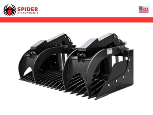 Spider Attachments Extreme Duty Rock Grapple For Skid Steer Loader