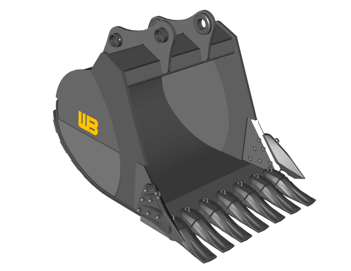 WERK-BRAU Cucharones para rocas de servicio severo para 42,000 - 50,000 lbs. Excavadoras (20MT) 