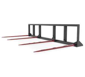 HLA Four Prong Bale Spear For Round Bales for Skid Steer