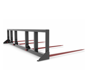 HLA Four Prong Bale Spear For Round Bales for Skid Steer