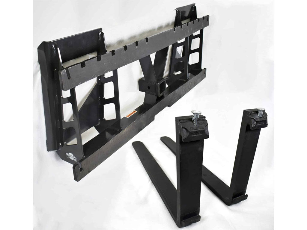 CURTIS / ARTILLIAN modular pallet forks for tractors with skid steer mounting