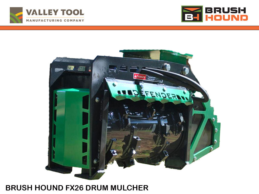 VALLEY TOOL MFG BRUSH HOUND FX26 defender mulcher 8000 - 16000 lbs. excavators