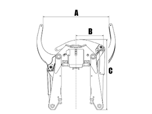 ENGCON Detachable Grabber for excavators using the ENGCON system