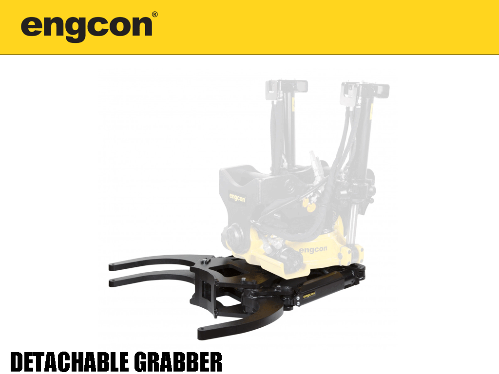 ENGCON Detachable Grabber for excavators using the ENGCON system