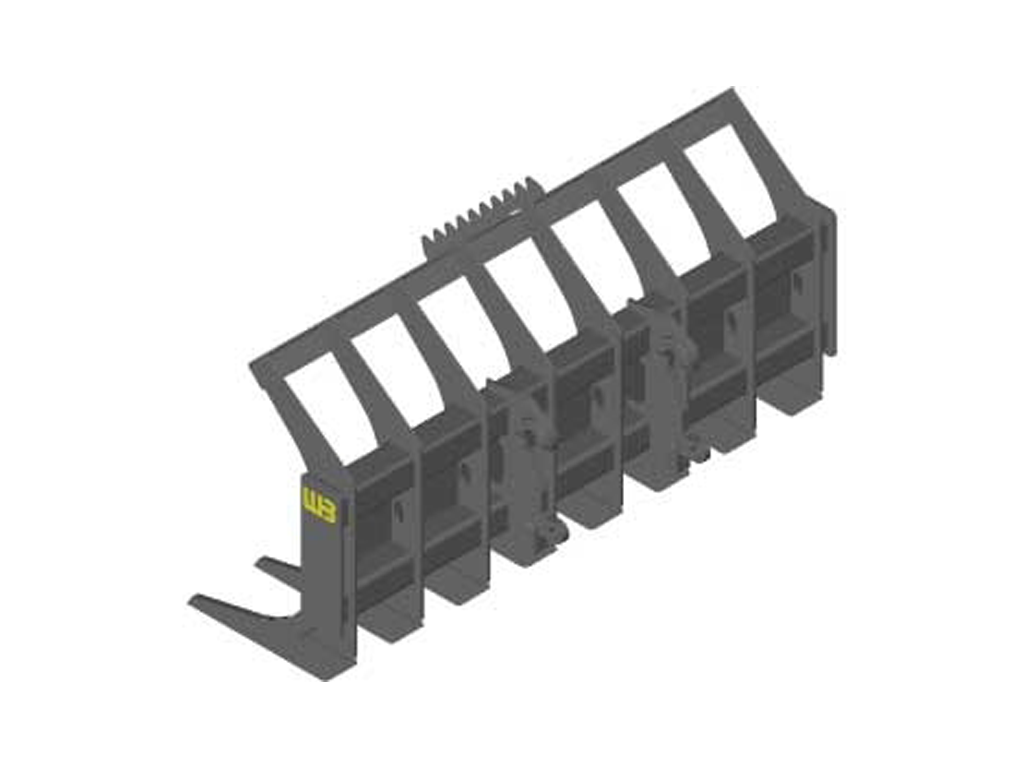 WERK-BRAU Grading Rake for Wheel loaders 19,000 - 30,000 lbs. (class 2