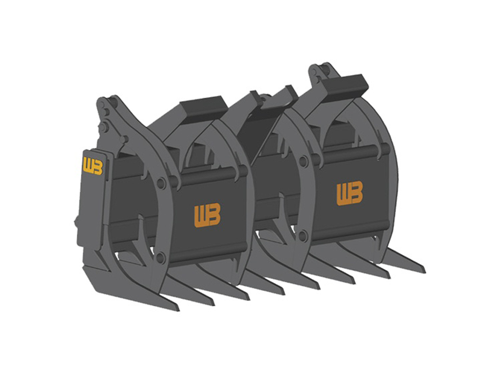 WERK-BRAU Grapple Rake for Wheel loaders 14,000 - 19,000 lbs. (class 1 ...