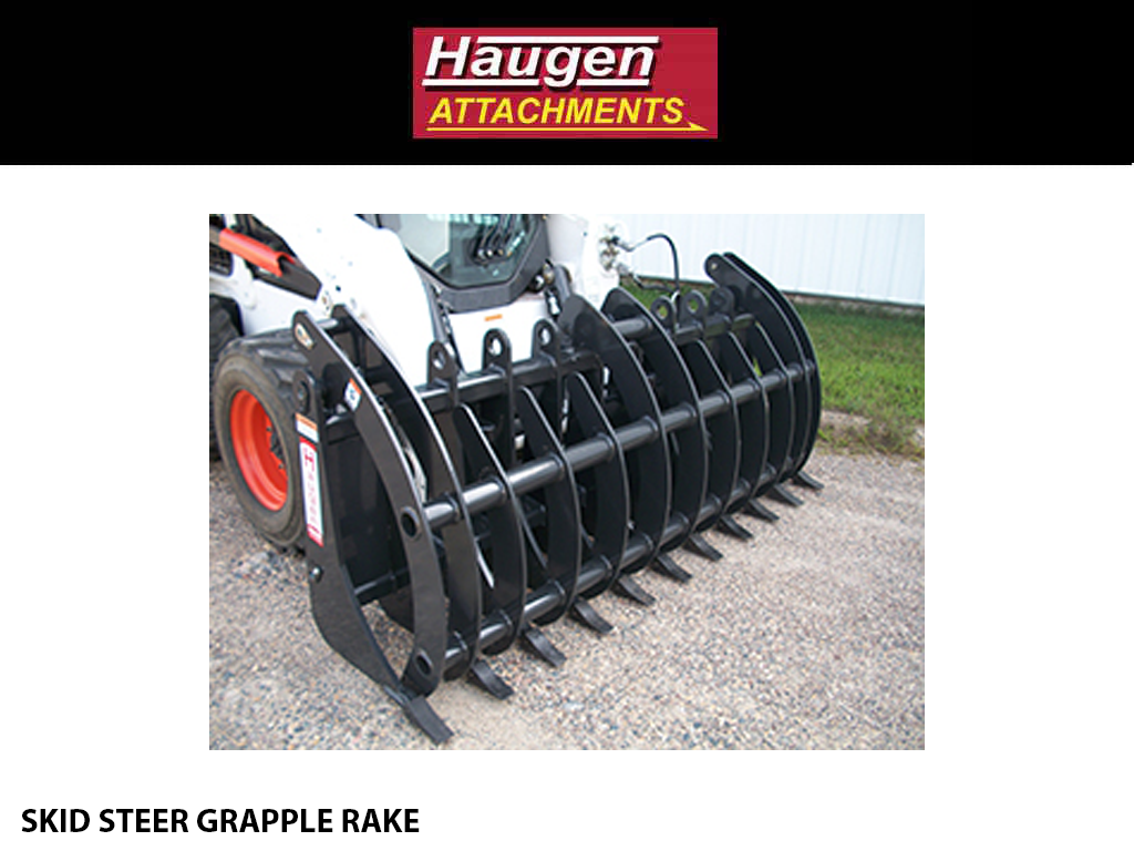 HAUGEN GRAPPLE RAKE FOR SKID STEERS