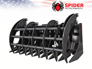 SPIDER Heavy Duty Grapple Rake for skid steer loaders