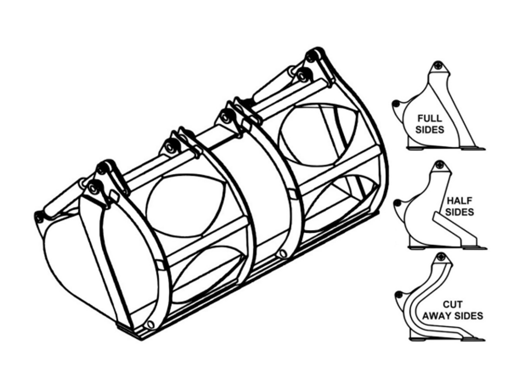 Cucharones de reciclaje de basura TAG para cargadores de ruedas