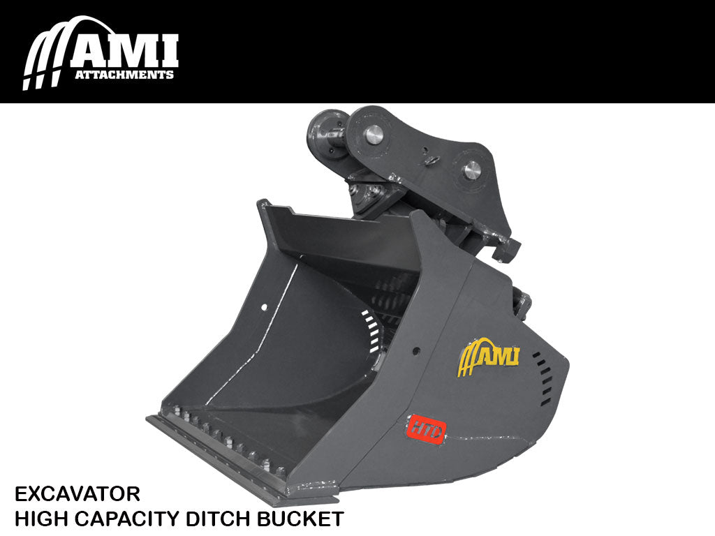 AMI Hydraulic high capacity tilt ditch cleaning bucket for excavator 24000 to 33000 lbs.