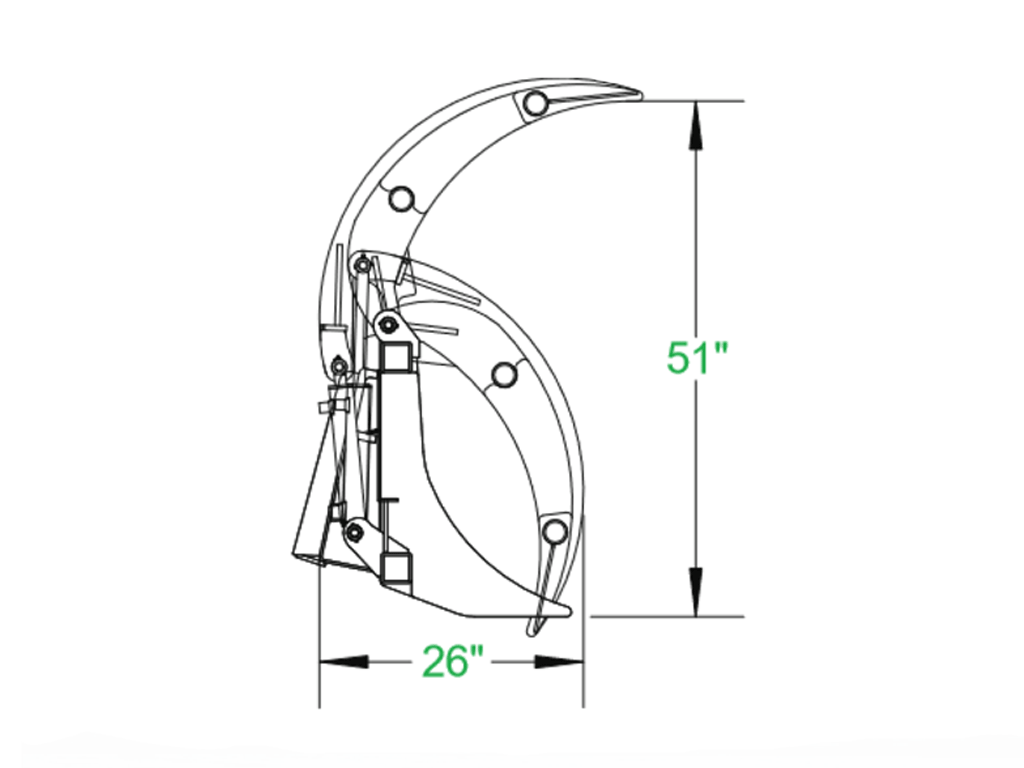 SPIDER Heavy Duty Grapple Rake for skid steer loaders