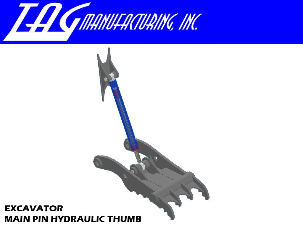 TAG hydraulic main pin thumb for excavators