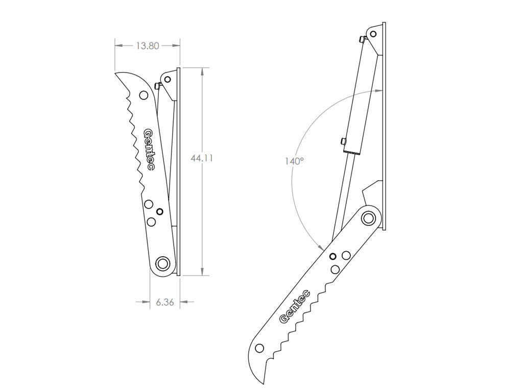 HT1445 Gentec Universal hydraulic excavator thumbs, 10000-22000 lbs excavators