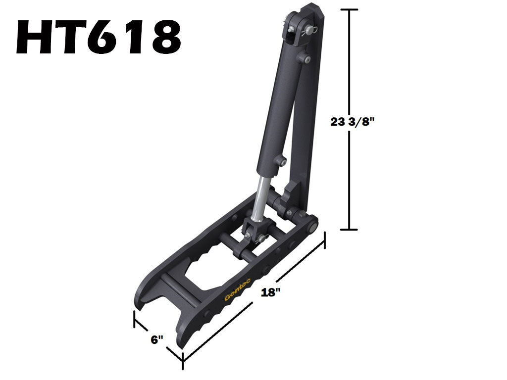 Pulgares de excavadora hidráulica universal HT618 Gentec, excavadoras de 1500-3900 lbs