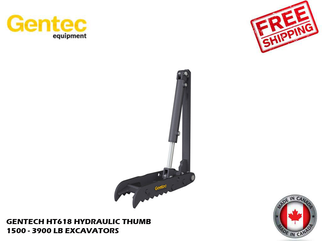 Pulgares de excavadora hidráulica universal HT618 Gentec, excavadoras de 1500-3900 lbs