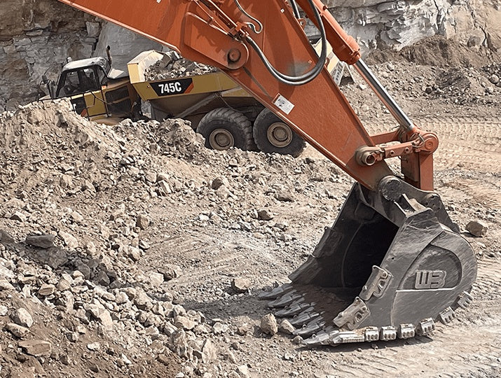 WERK-BRAU Extreme Duty Rock Buckets for 59,000 - 68,000 lbs. Excavators (30MT)