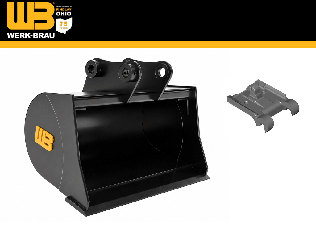 Werk-Brau Mini Excavator Ditch Bucket with Klac Mounting
