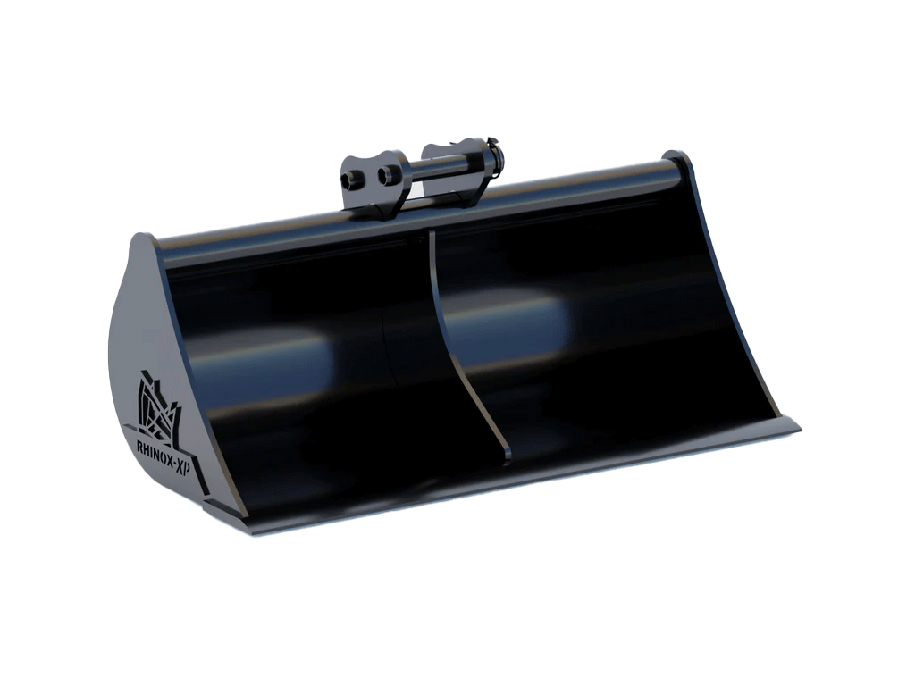 RHINOX ditching and grading buckets for 1mt class excavators (1500 to 2500 Lbs.)