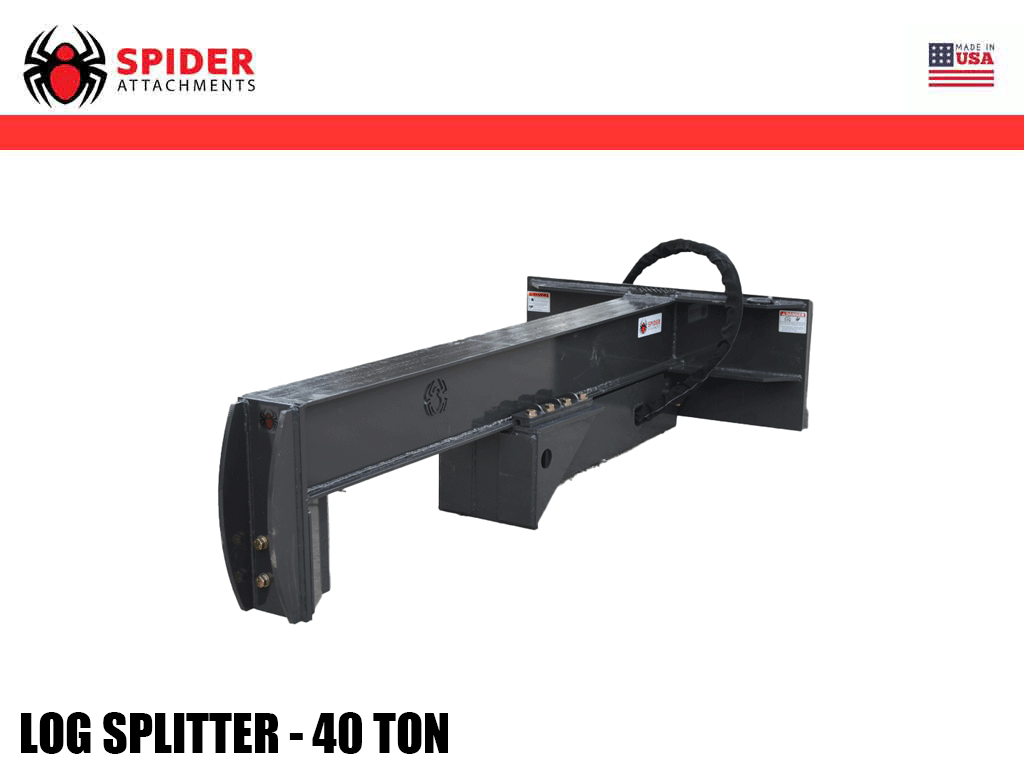 SPIDER 40 ton inverted log splitter for skid steer