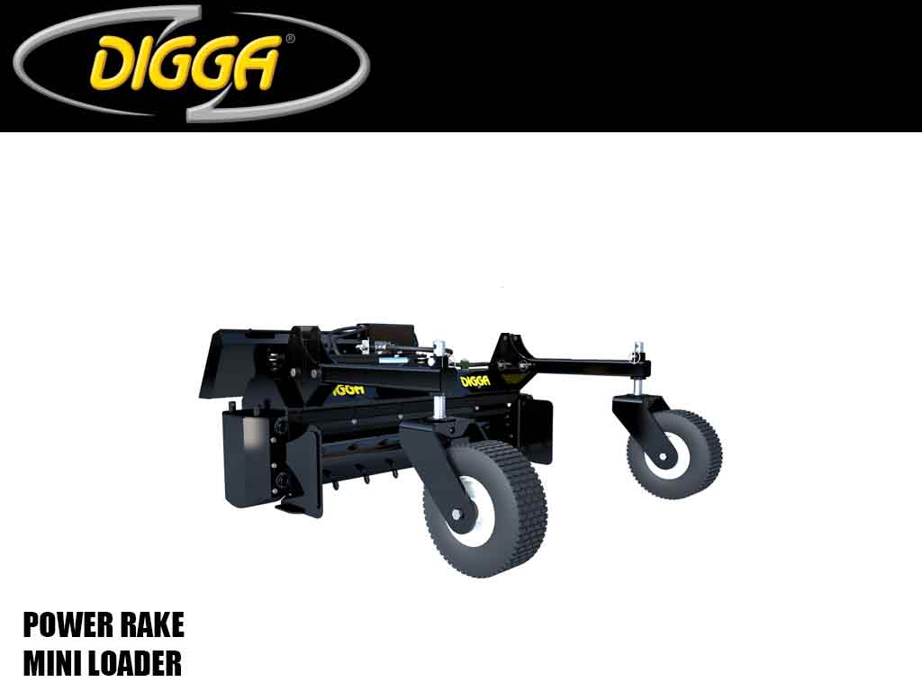 DIGGA mini loader power box rake 60"