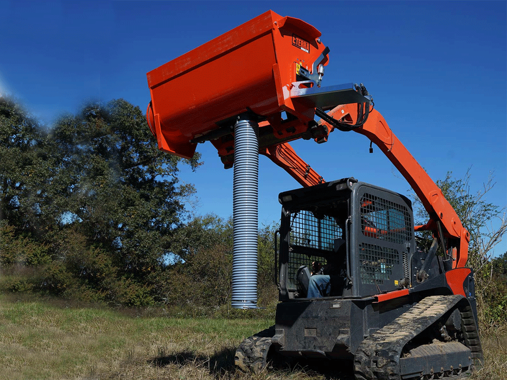 Eterra concrete mixer for skid steer