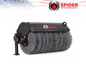 Spider Attachments Mini Skid Steer Angle Broom / Hydraulic and Manual