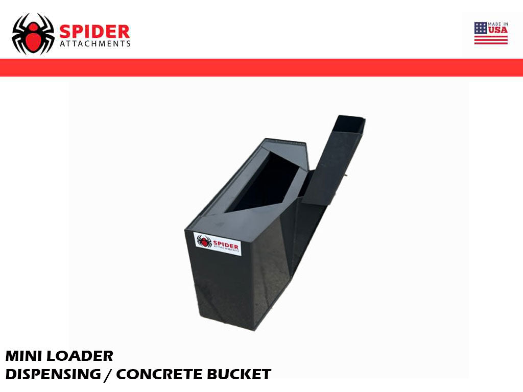 SPIDER dispensing / concrete bucket for mini loader