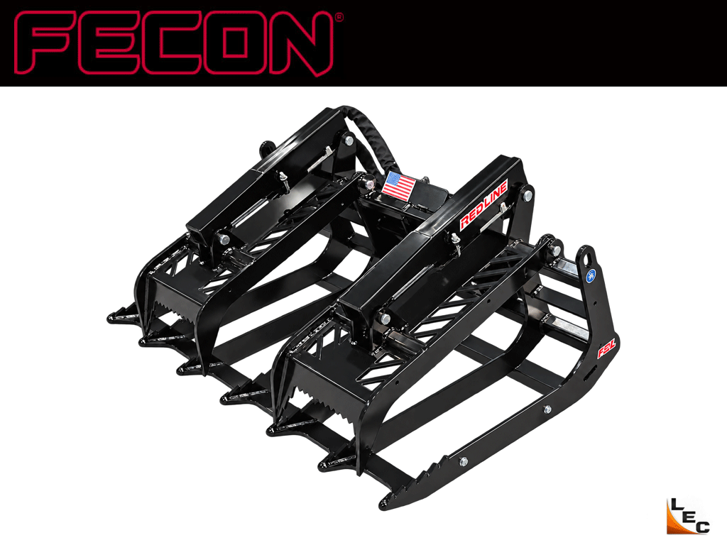FECON RED LINE Brush Grapple for mini Loaders
