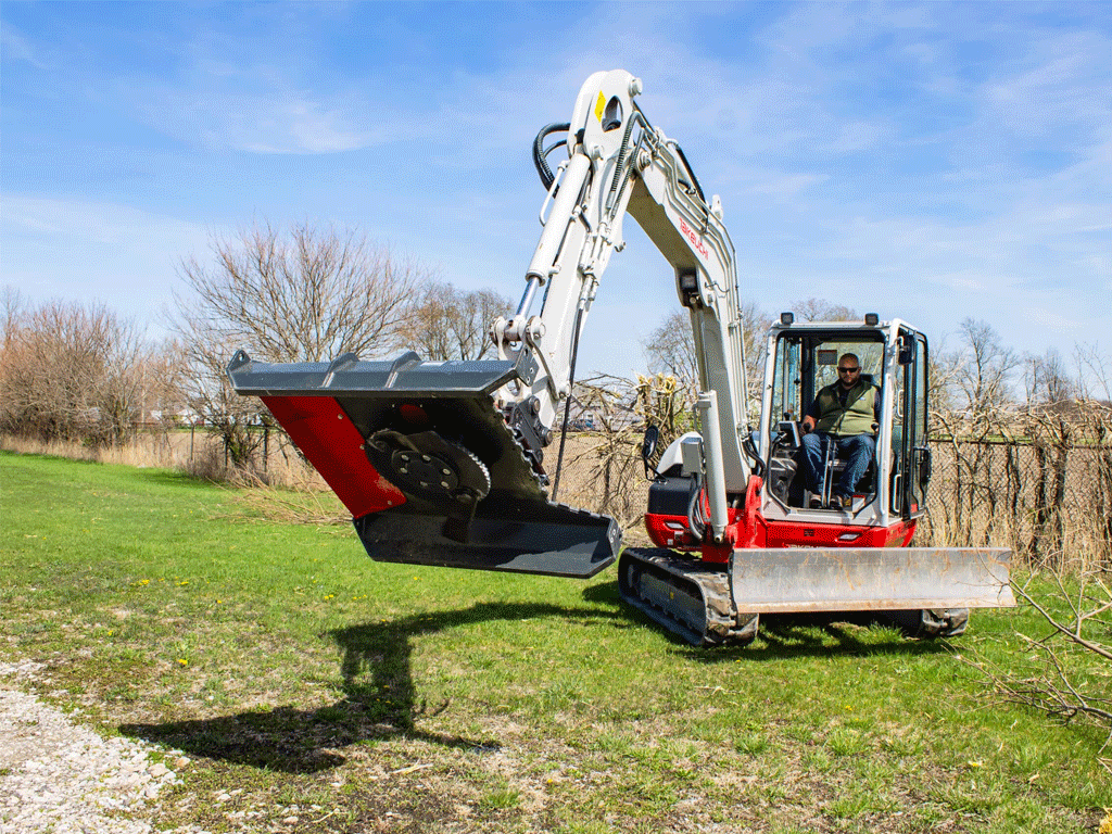 Mongo attachments rotary brush cutter for 6000 to 20000 lbs. excavators