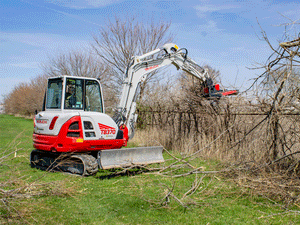 Mongo attachments rotary brush cutter for 6000 to 20000 lbs. excavators