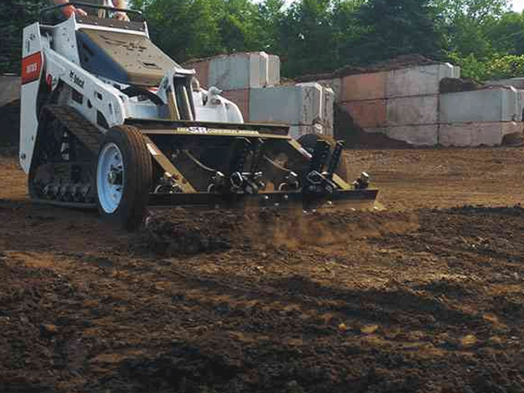 ABI Mini SR Landscape Rake for Mini Skid Steers