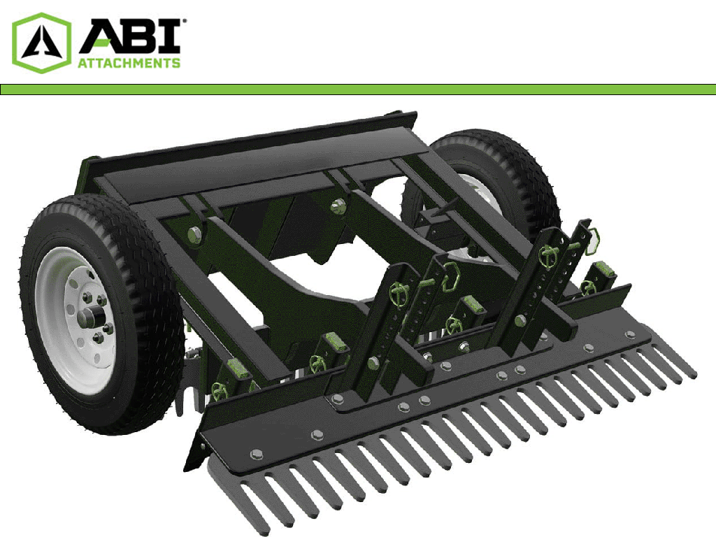 ABI Mini SR Landscape Rake for Mini Skid Steers