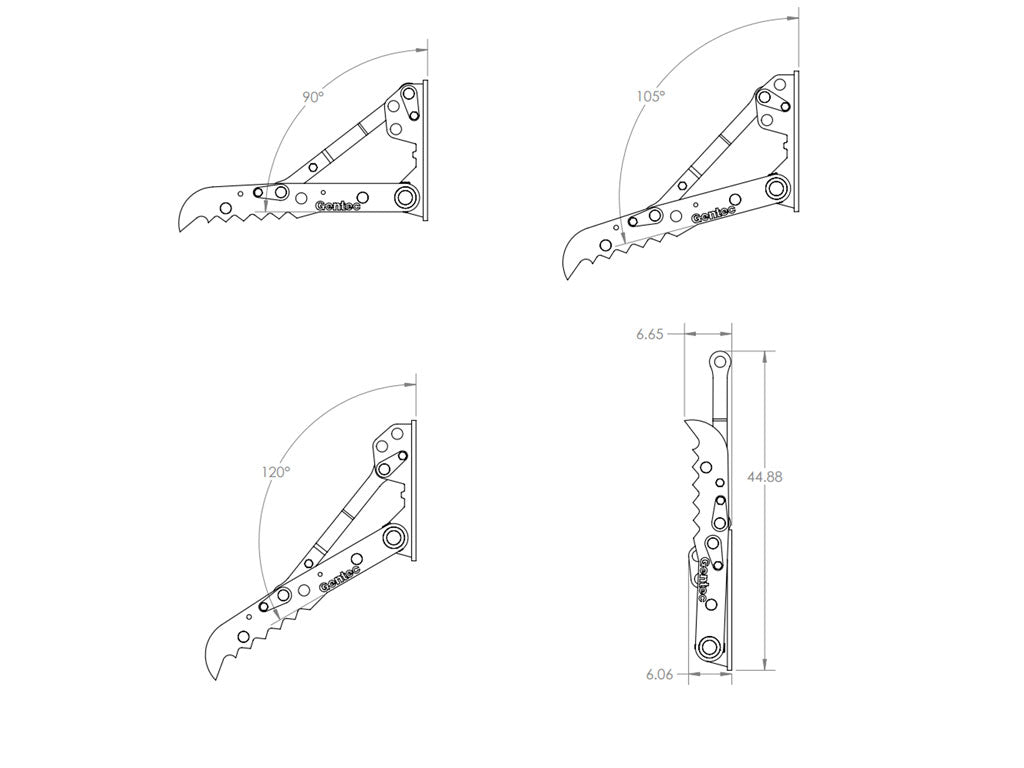 MT1035 Gentec Pulgares de excavadora mecánicos universales, excavadoras de 10000-15000 lbs